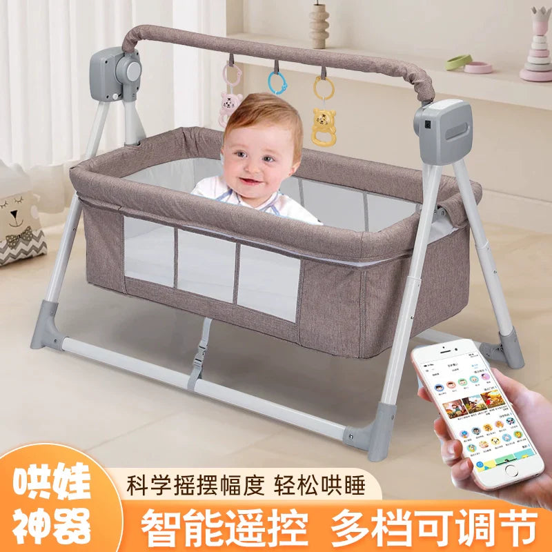 Automatic Baby Cradle - Soothing Bluetooth Sleeping Basket Swing