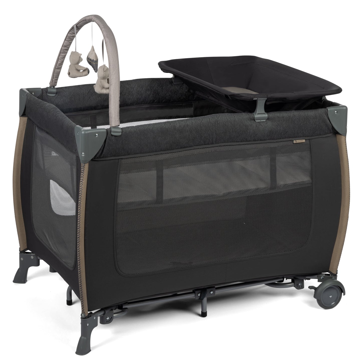 Play Yard with Full Size Rocking Bassinet, Castle Point