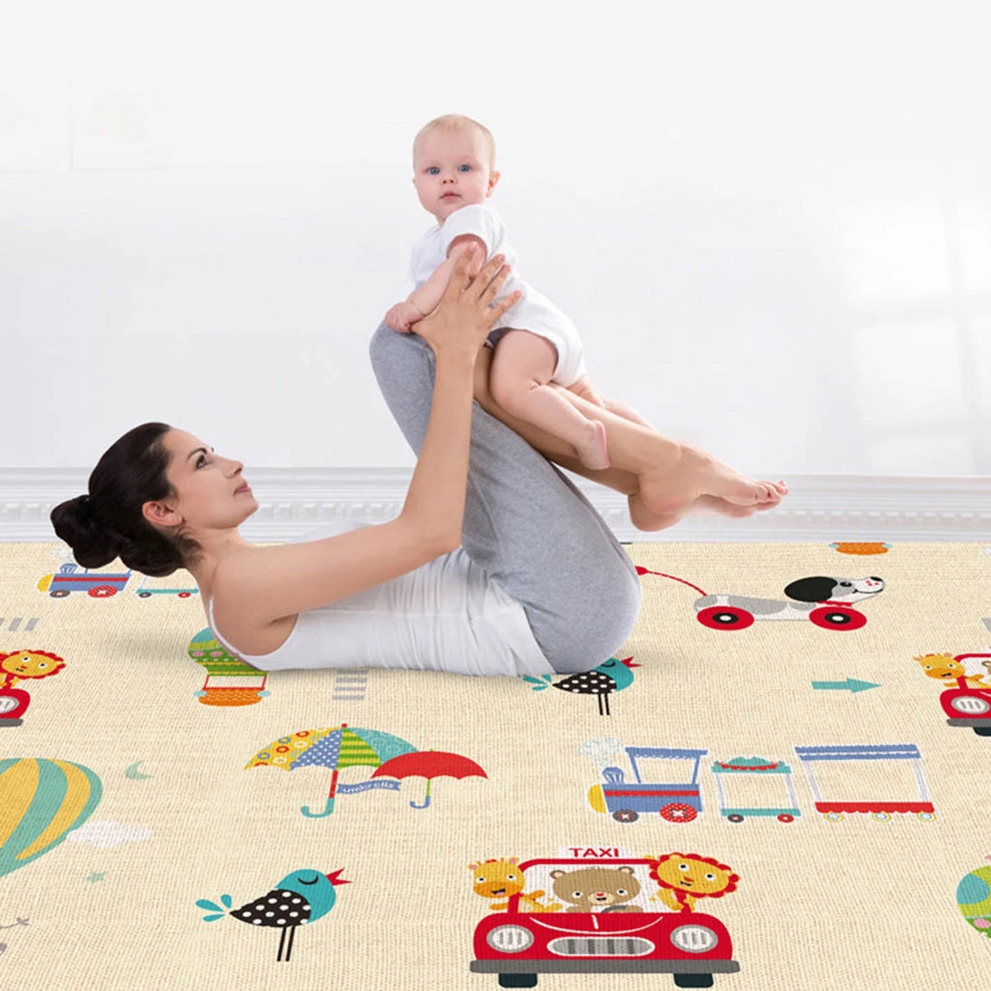 Clearance Baby Play Mat Foldable Baby Crawling Mat Reversible Baby Play Gym Mat Non-Slip