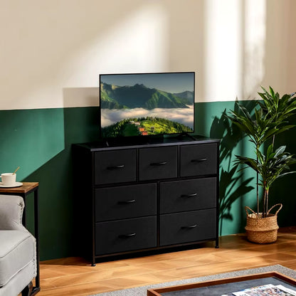 Storage Cabinet with 7 Fabric Drawers Organizer, Large Storage Space with inside Shelf, Accent Cabinet