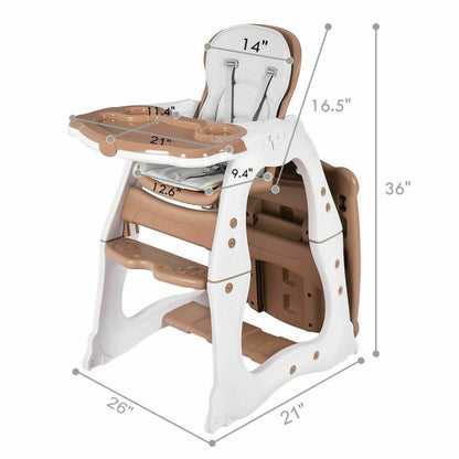 3-In-1 Infant Table and Chair Set Baby High Chair