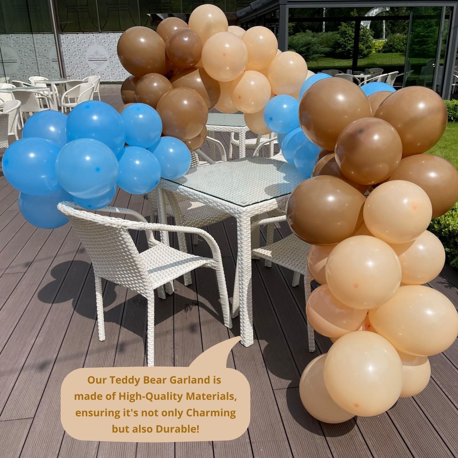 134 Pc Teddy Bear Baby Shower Decorations for Boy - Balloon Arch Garland & BA...