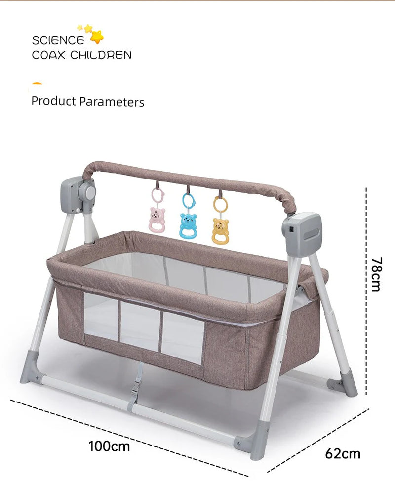 Automatic Baby Cradle - Soothing Bluetooth Sleeping Basket Swing