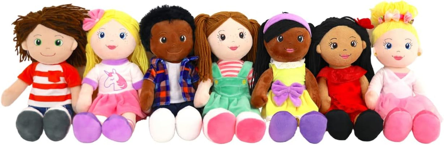 14" Soft Baby Doll - Plush Rag Dolls for 2 Year Old Girls and Boys, Toddler & Infants - Girl Toys - Stuffed Toy Companion - Washable & Sensory Fabric Body - Charlie - Boy Dolls Kids