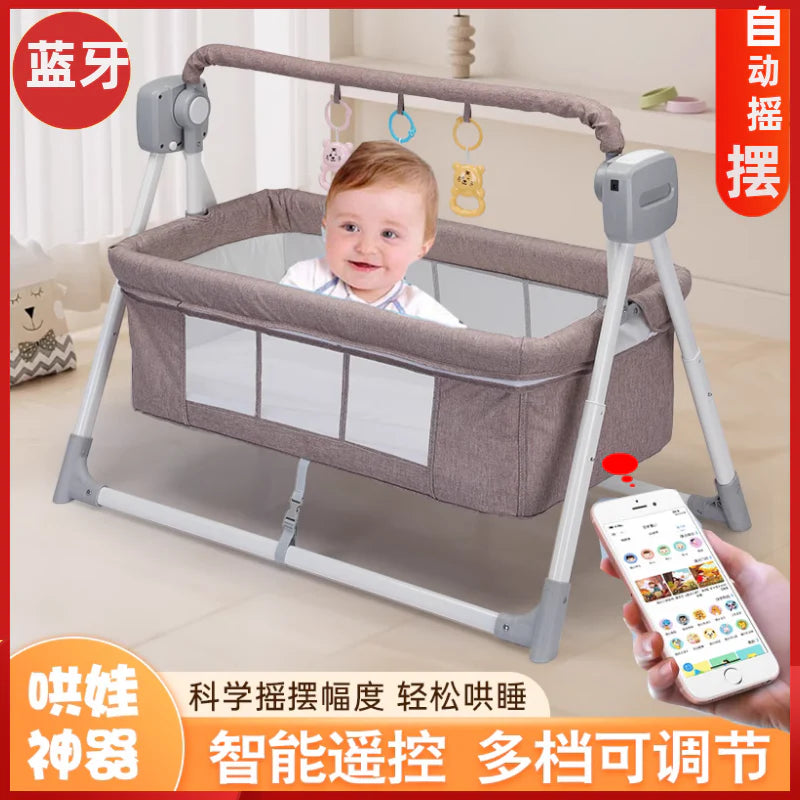 Automatic Baby Cradle - Soothing Bluetooth Sleeping Basket Swing