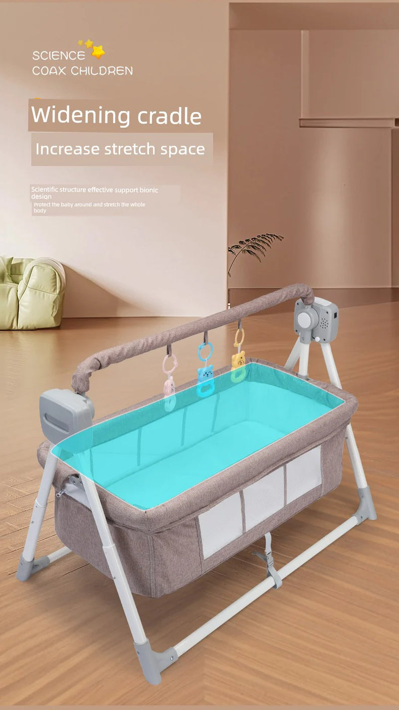 Automatic Baby Cradle - Soothing Bluetooth Sleeping Basket Swing