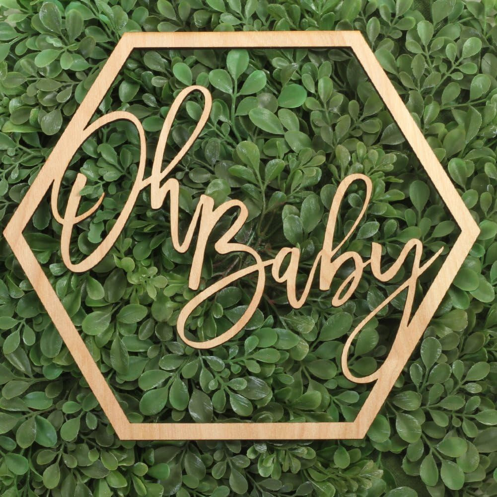 Wood Oh Baby Sign, Party Banner, Event Decorations for Baby Shower Decorations, Backdrop, Photo Prop, Gender Reveal (Oh Baby)