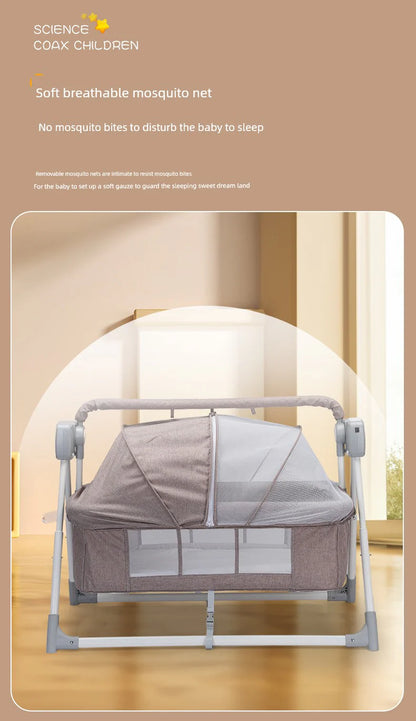 Automatic Baby Cradle - Soothing Bluetooth Sleeping Basket Swing